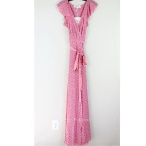 NWT Diane von Furstenberg DVF Ruffled Floral Chiffon Maxi Dress